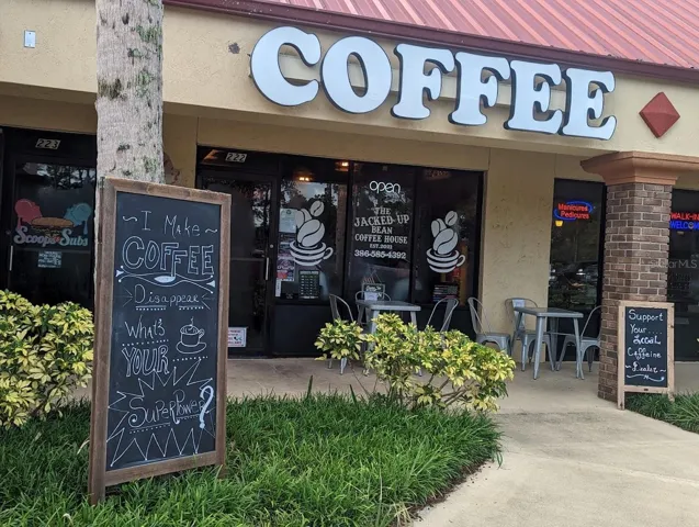 Front of the cafe on St Joe Plaza