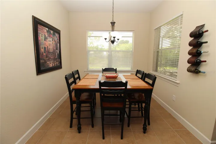 Dining room with great views out back....