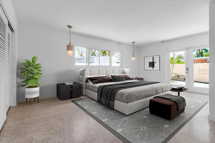 Virtually staged Primary Bedroom