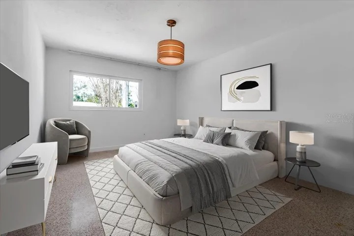 Virtually staged Bedroom  3