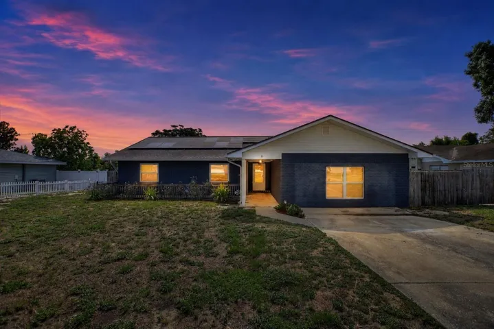 This photo if a virtual twilight photo to give an idea of what the home looks like in the evening.