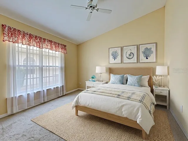 Virtually staged Guest Bedroom