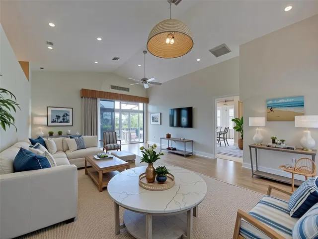 Virtually staged Living room