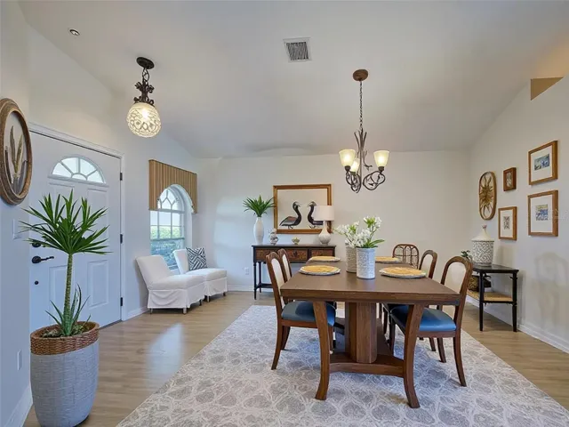 Virtually staged Dining room