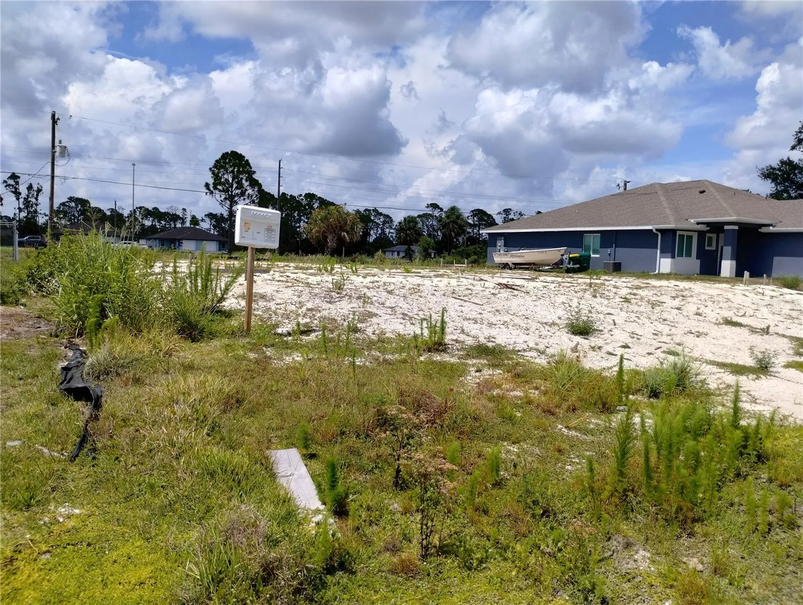 Lot has fill dirt in place
