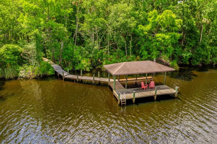 Private dock on the Tomoka River.
