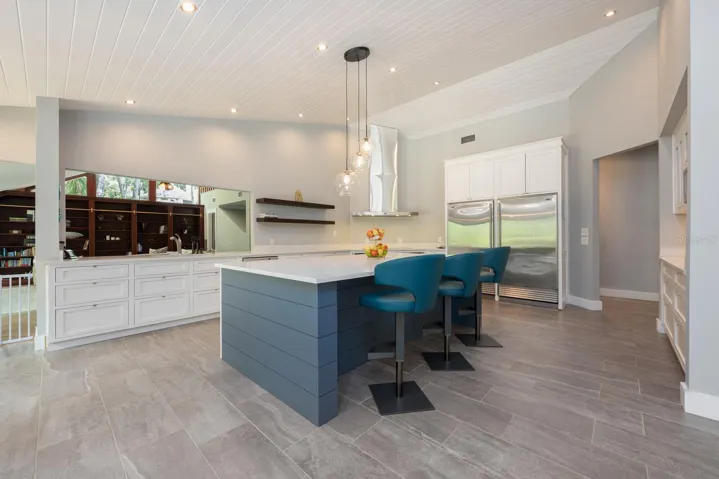 Kitchen is also open to the family room.