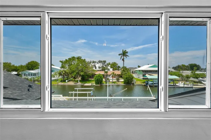 View from the Primary bedroom overlooking the canal.