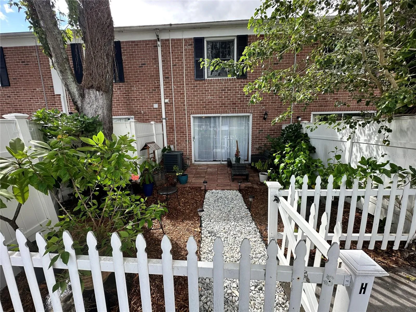 back yard fenced