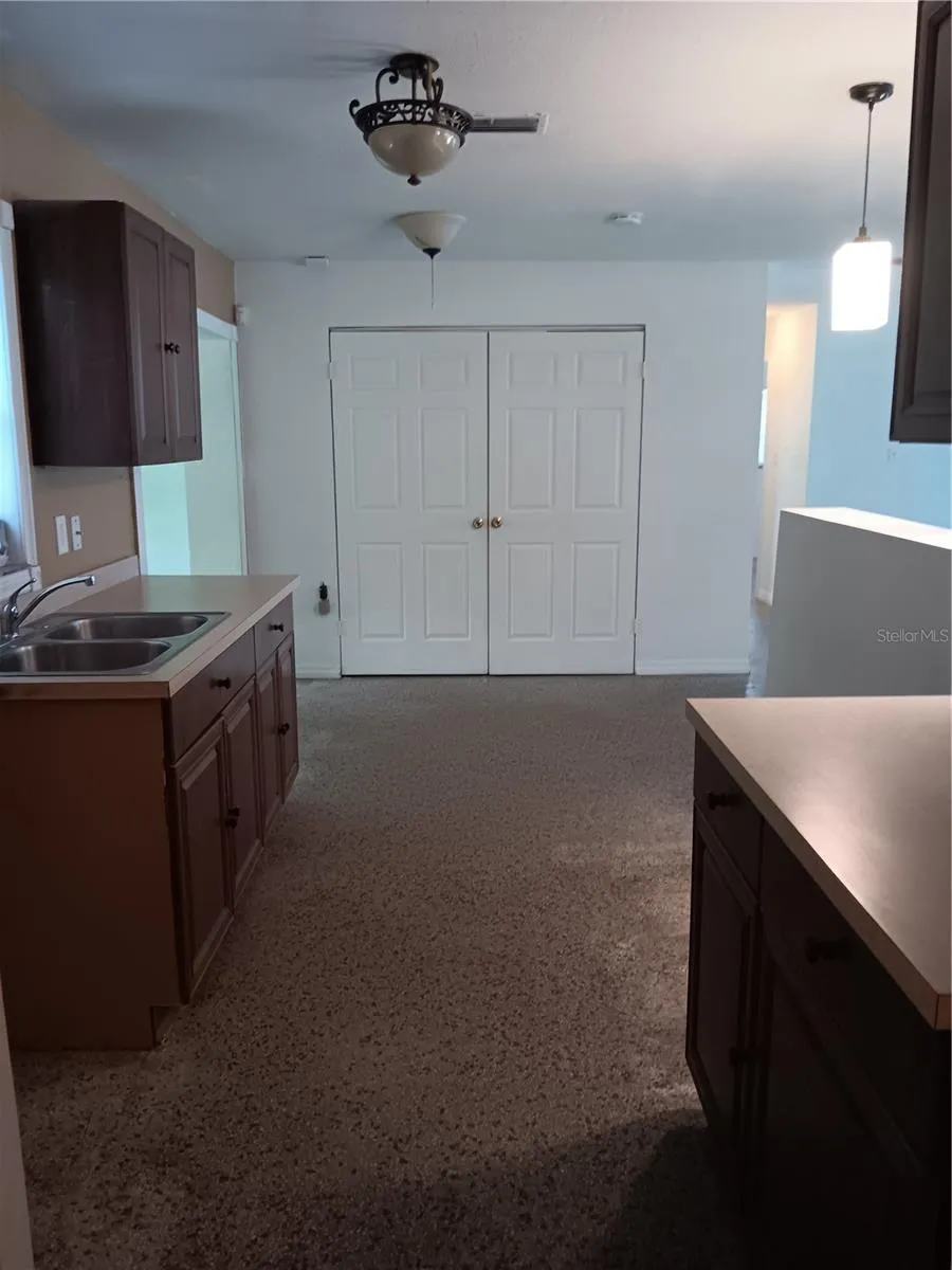 View from kitchen towards living area