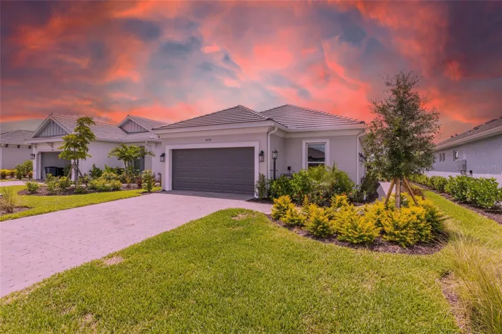 This hard to find Arezzo is only 1 year old, has a pond facing lot and is a golf-deeded lot.