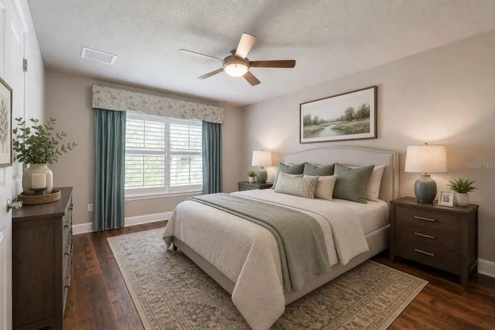 Staged Photo of Bedroom 3 Upstairs