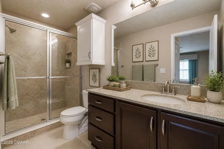 Bathroom 3 Upstairs Ensuite Staged