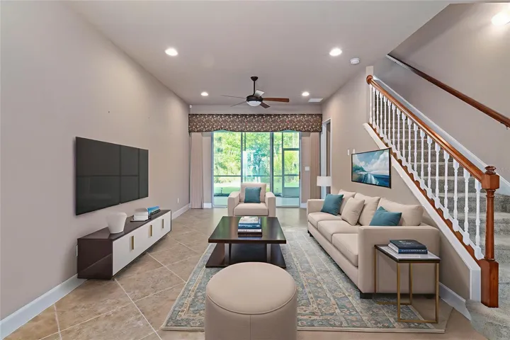 Staged Photo of Family Living Room