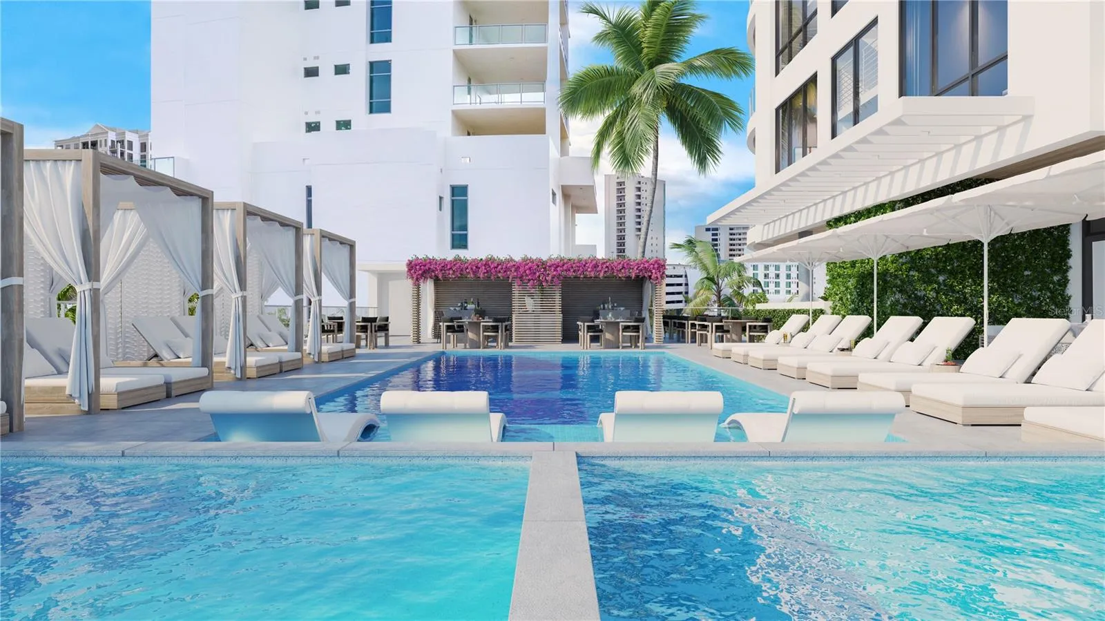 Pool and Cabanas