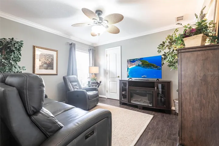 Beautifully designed den/media room offering comfort and style.