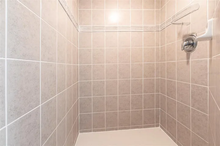 Walk-in shower in the Owners Bath