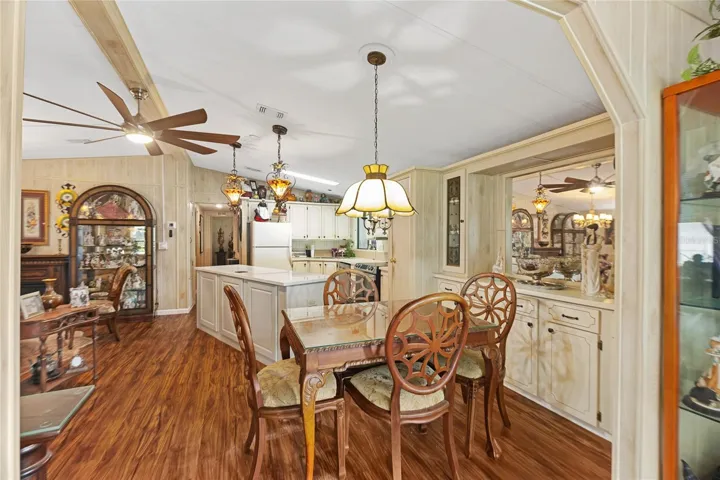 Dining room and kitchen (view from family/front room)