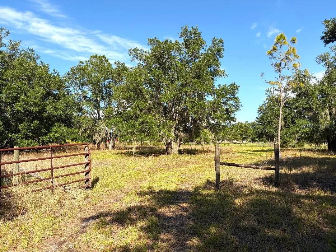 one of the cross fenced gates