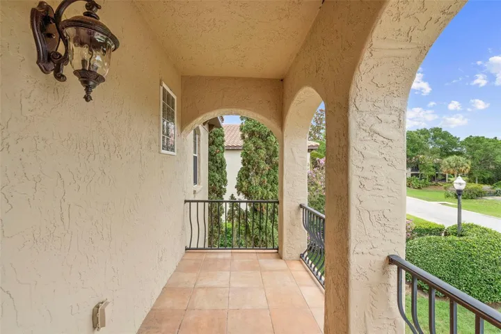 balcony facing the front