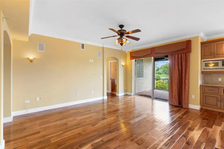 Downstairs Family Room with kitchenette