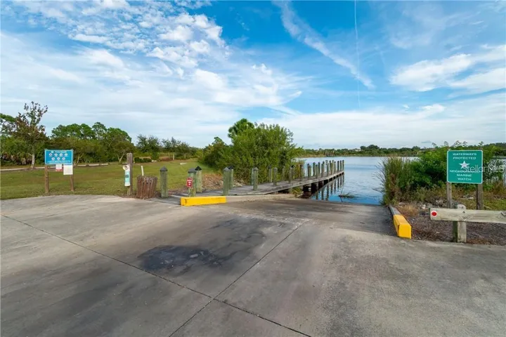 Entrance to boat ramp