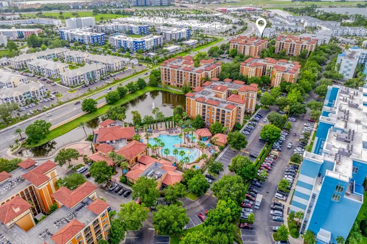In a great location to access both pools!
