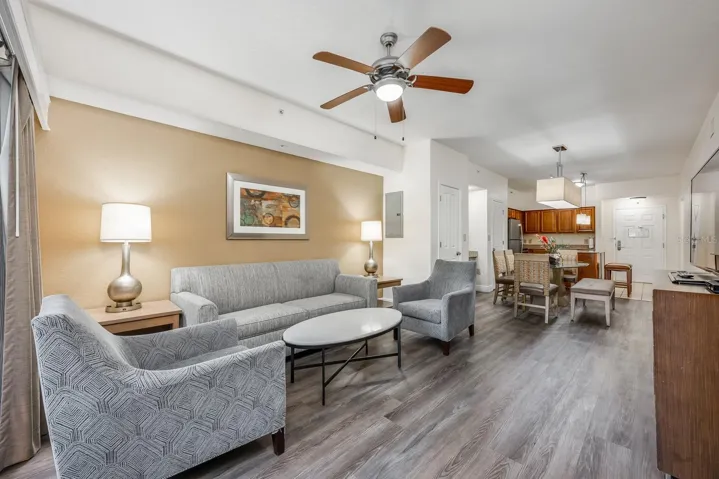 Open living areas.