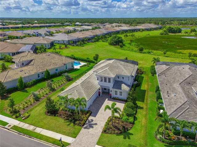 Aerial street view and residence view