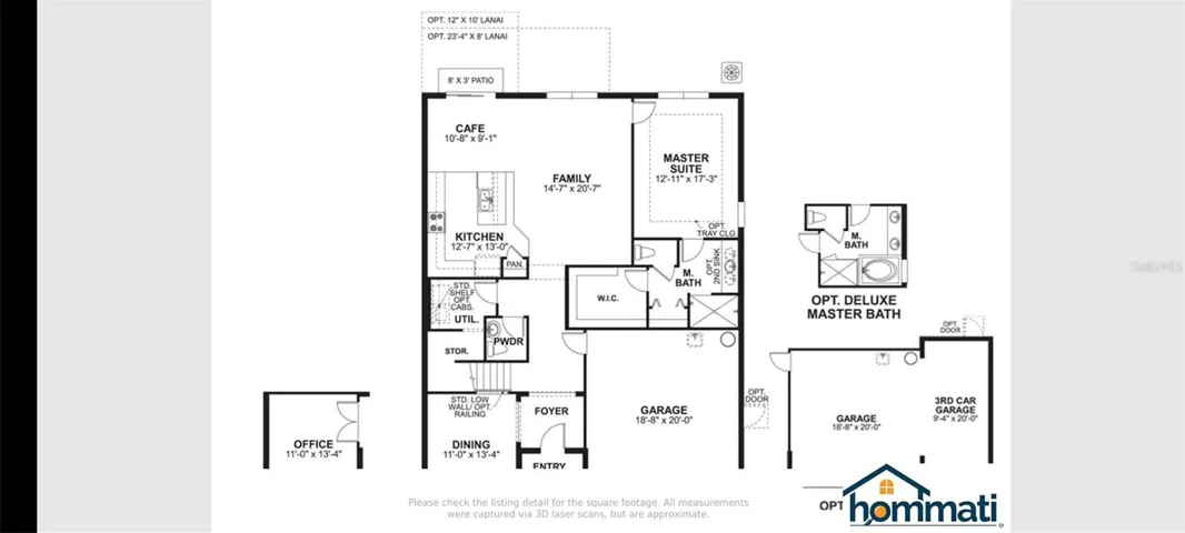 Main Floor Dinning room option with 3 car garage