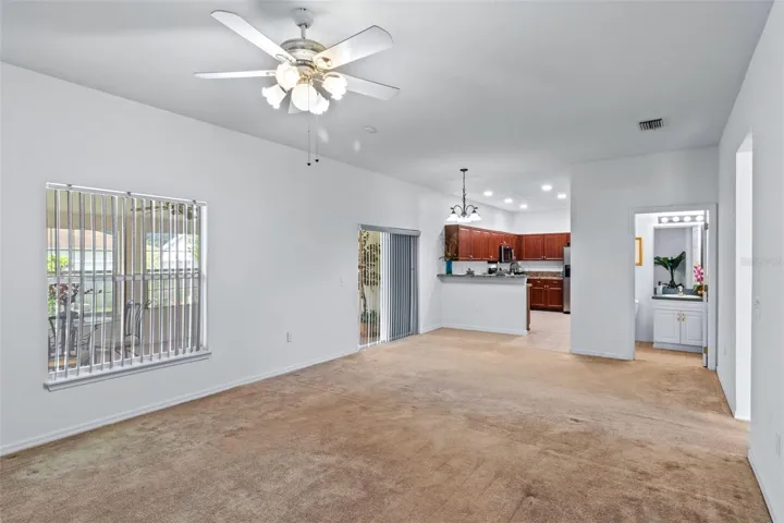Family Room Opens to Kitchen