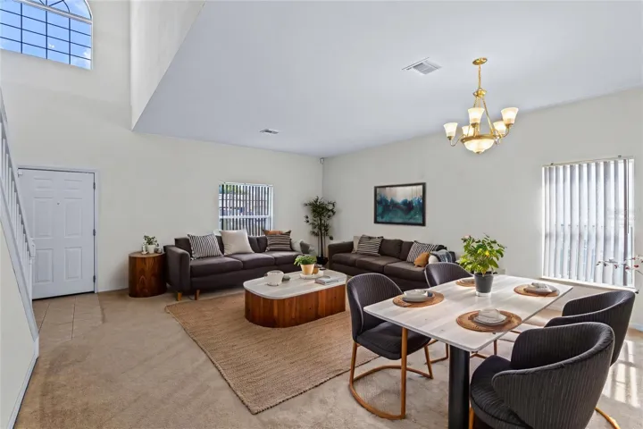 Virtually Staged Living/Dining Room