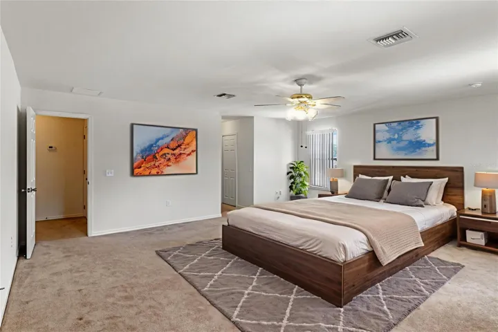 Primary Bedroom has an en-suite bath with Dual Closets