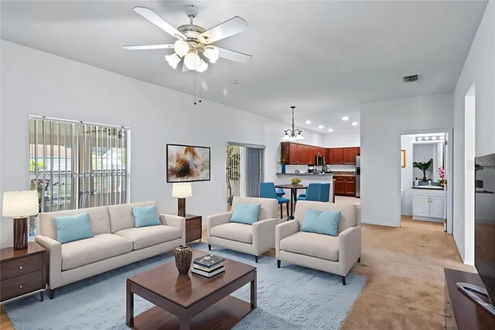 Family Room Virtually Staged
