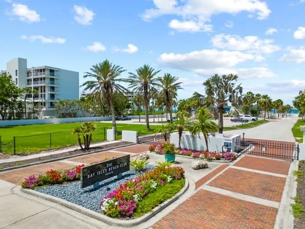 Beach club entrance