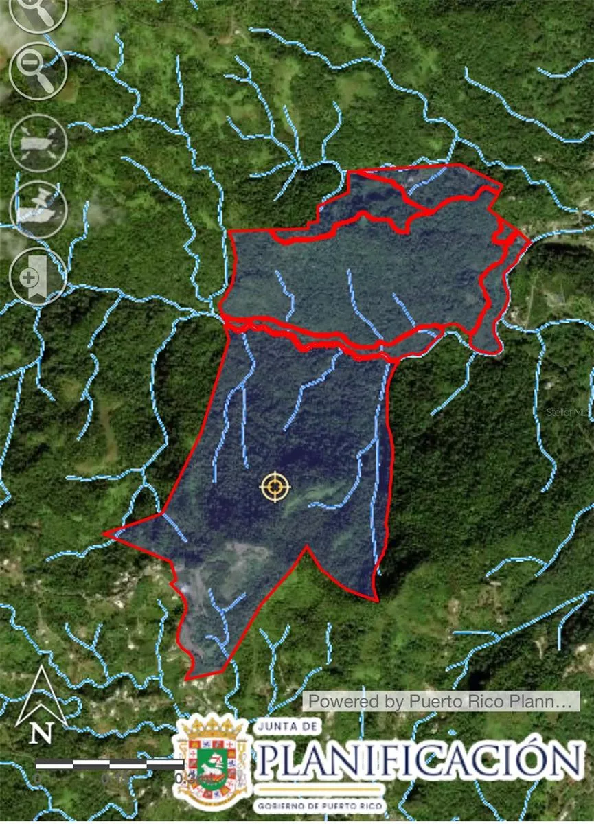 Map of the property and its rivers