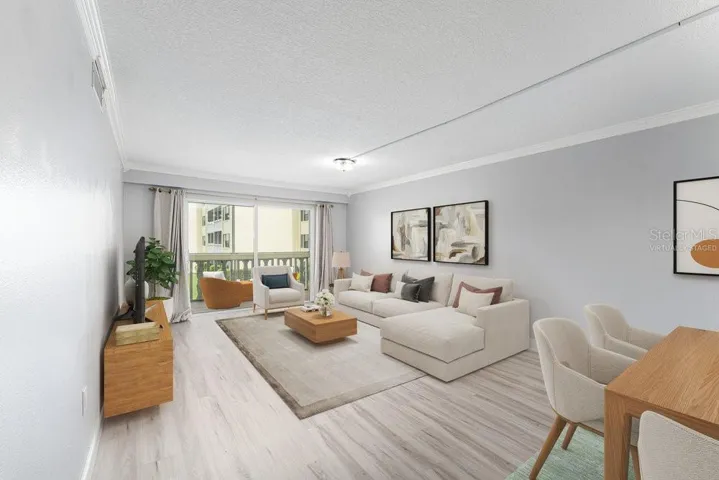 Virtually Staged Dining / Living Area