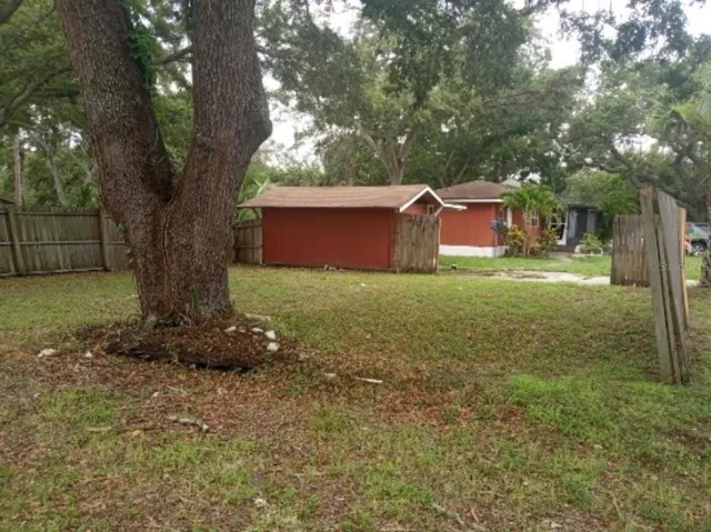 Lot with mature trees