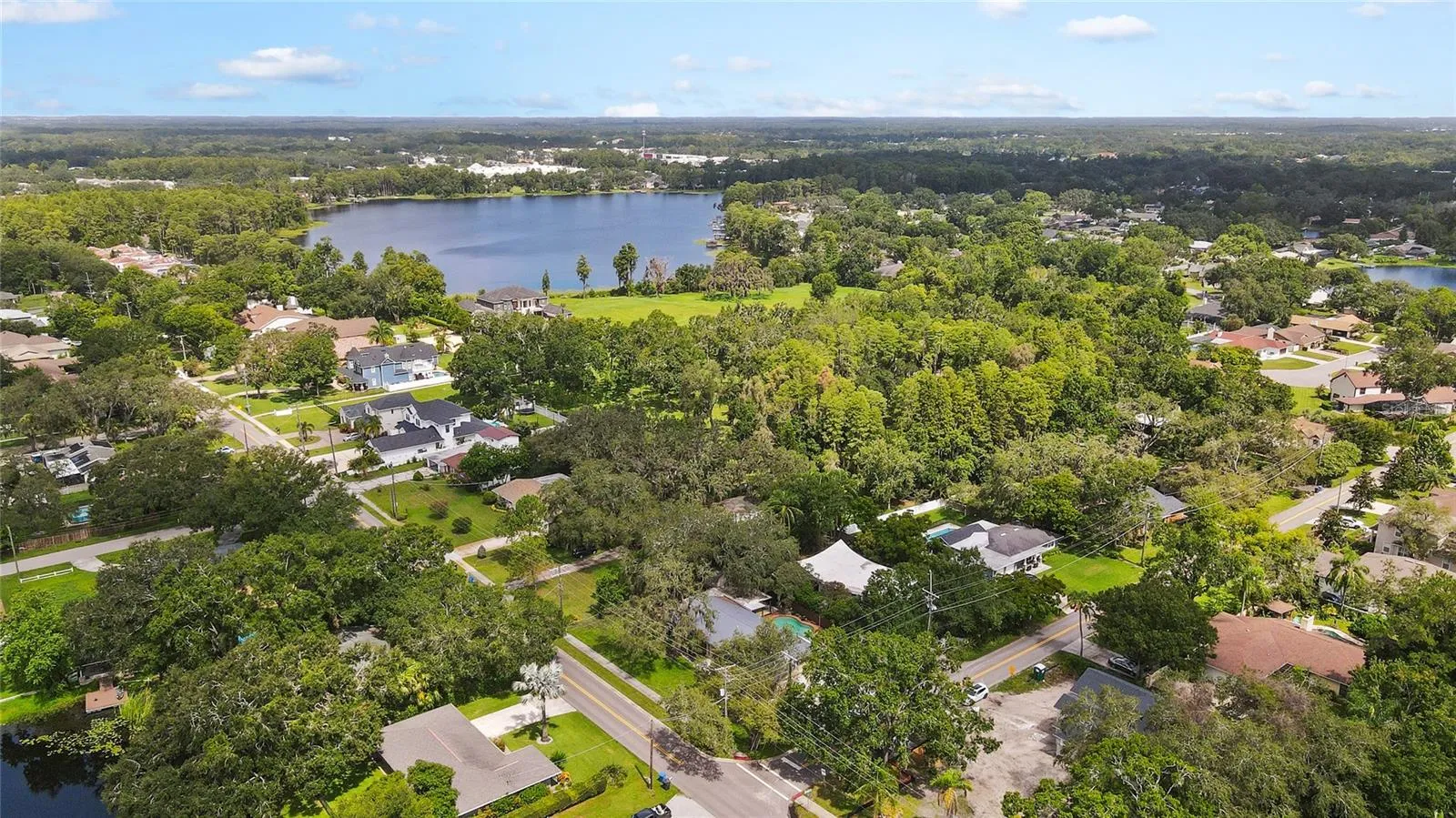 Aerial view of the 0.32-acre lot this home sits on!