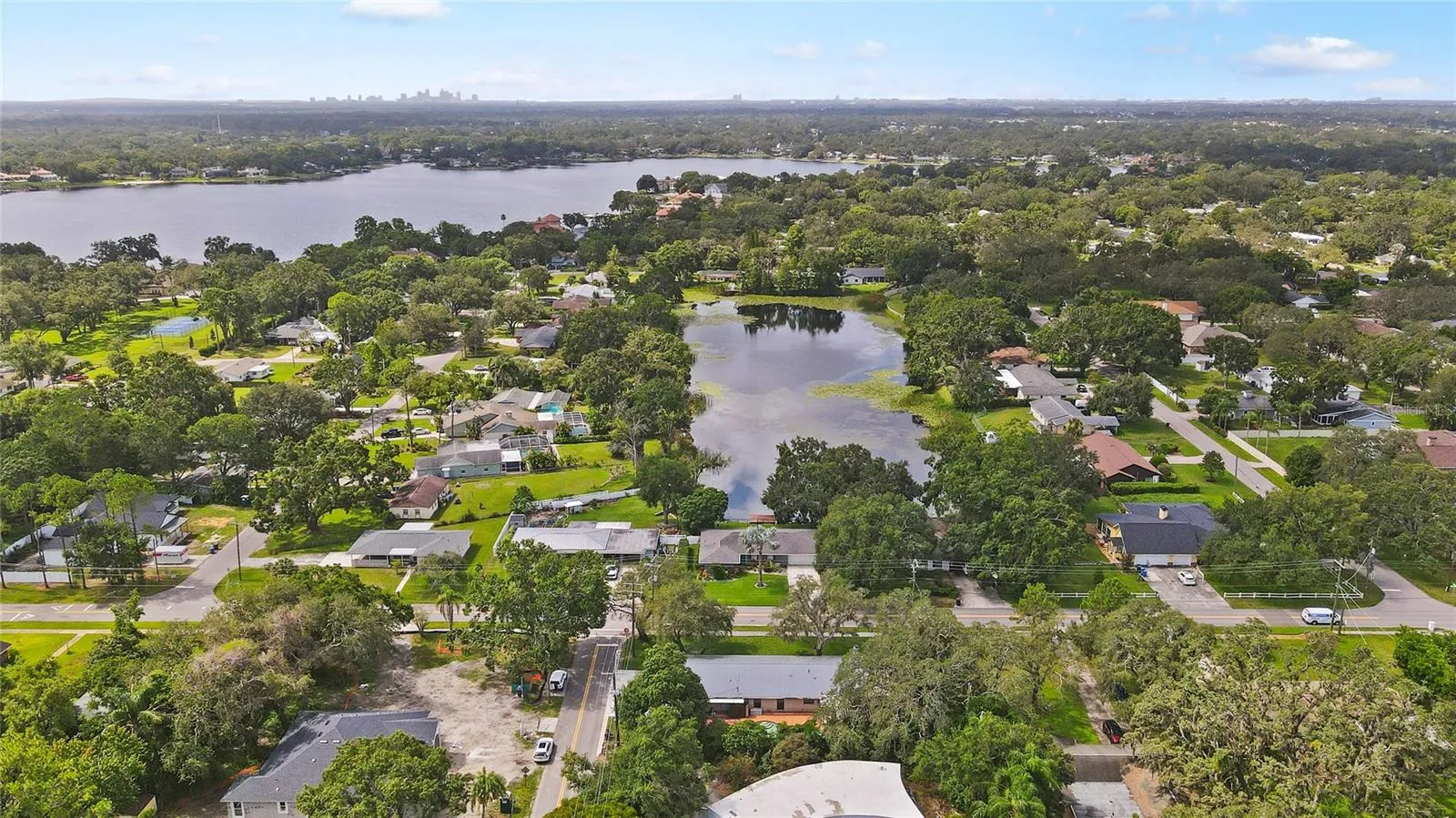 Aerial view of the 0.32-acre lot this home sits on!