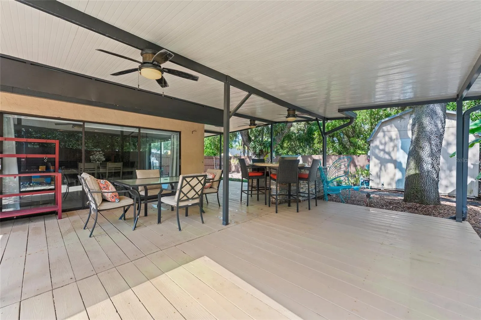 Alternative view of the Outdoor Kitchen.
