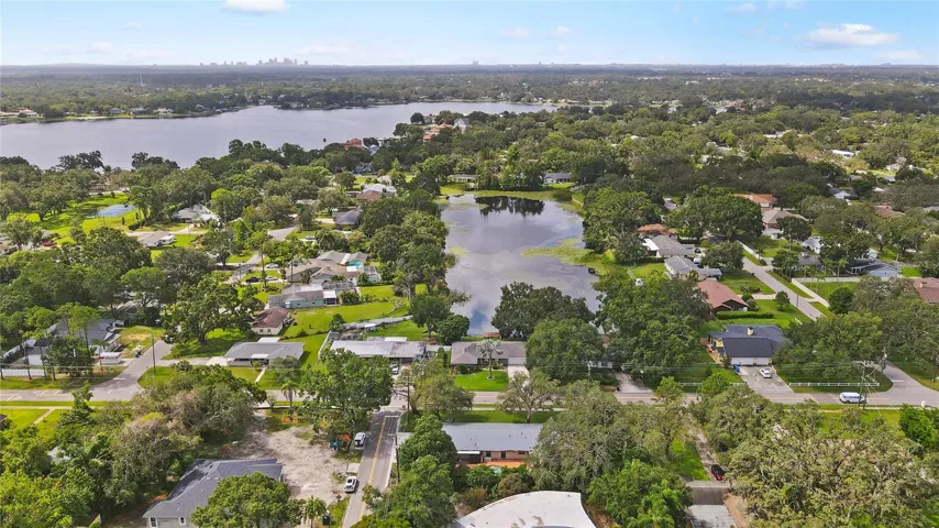 Aerial view of the 0.32-acre lot this home sits on!