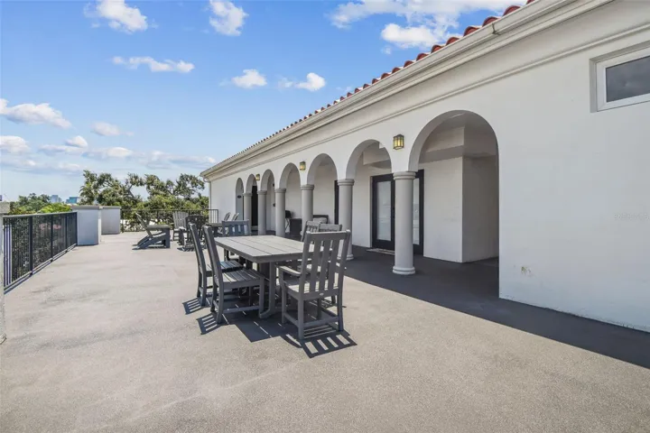 View of rooftop terrace.