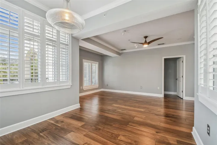 View from dining room into living room.