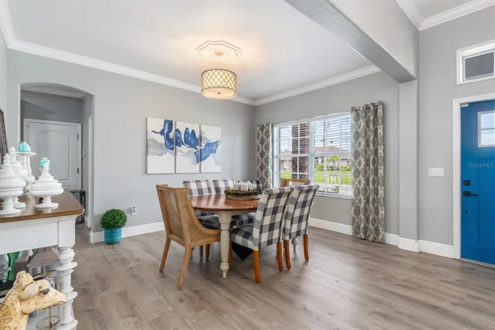 Luxury vinyl flooring and large window. Lots of natural light!