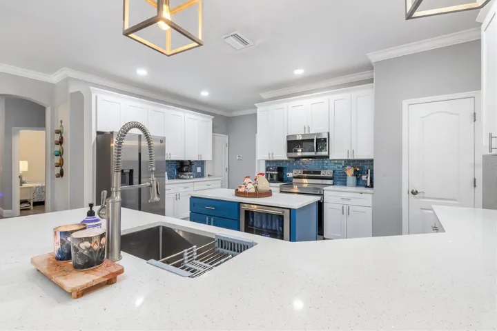 Upgraded farmers sink in kitchen.