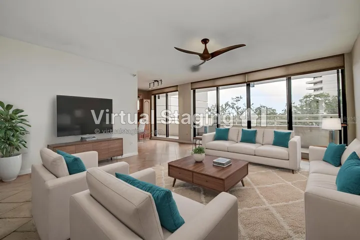 Virtually staged