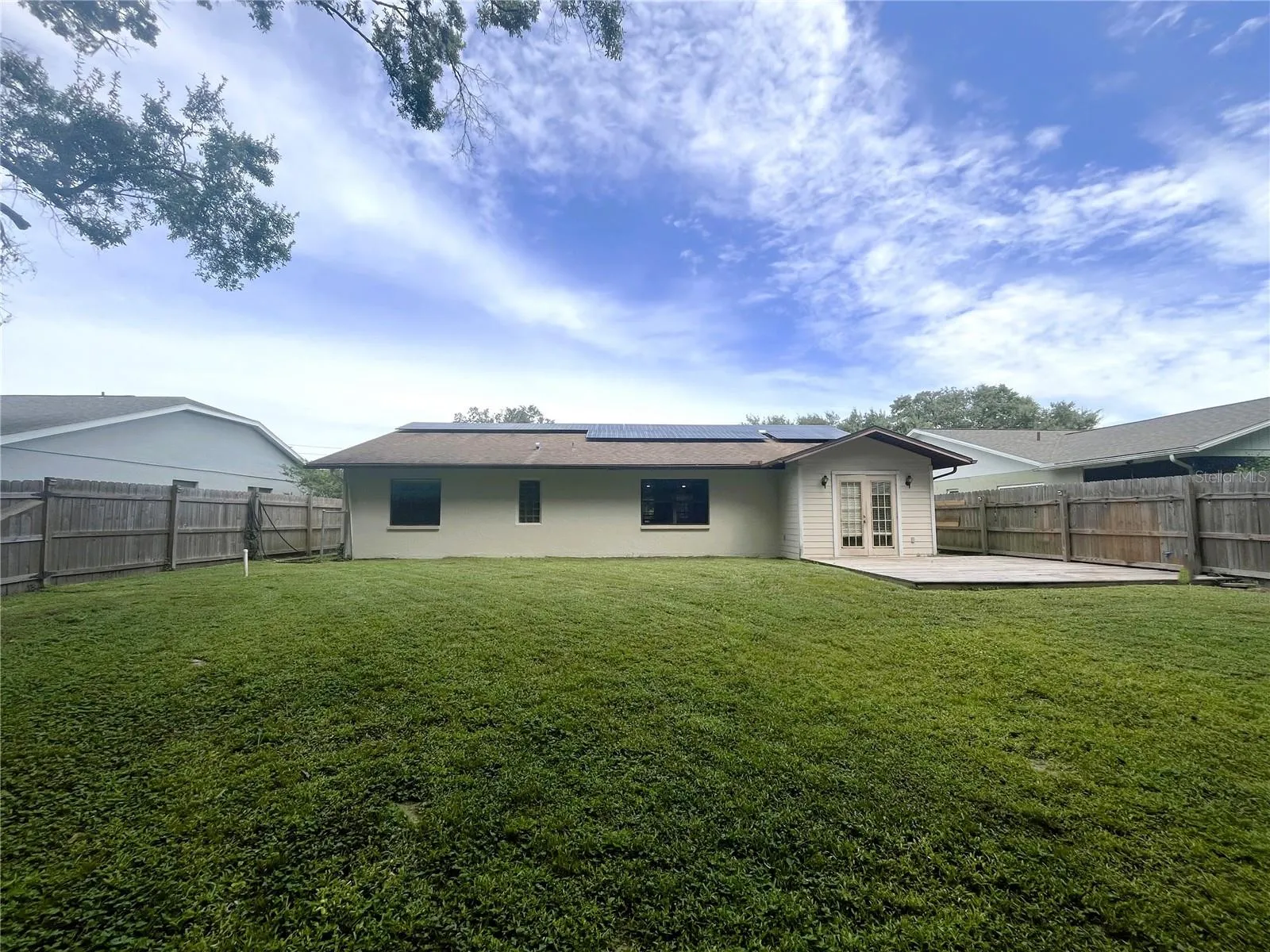 Spacious back yard