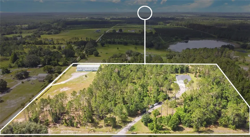 Approximate Property Lines over 9 ACRES!!