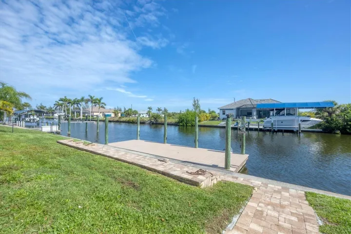 paver walkway and dock